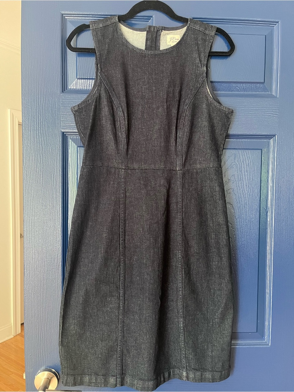 J. Crew Dark Denim Shift Dress — Size 8